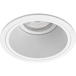 Spot Armatuur GU10 - Pragmi Minko Pro - GU10 Inbouwspot - Rond - Wit - Aluminium - Verdiept - Ø90mm