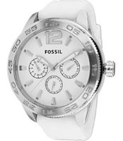 Horlogeband Fossil BQ1163 Silicoon Wit 22mm