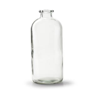 Bloemenvaas Jardin - helder transparant glas - D11 x H25 cm - flesvaas - fles vaas