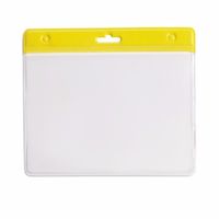 Multipack van 10x Badgehouder geel 11,5 x 9,5 cm - thumbnail