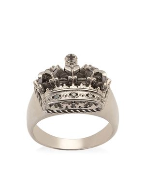 Dolce & Gabbana bague en or blanc 18ct ornée de diamants Royal