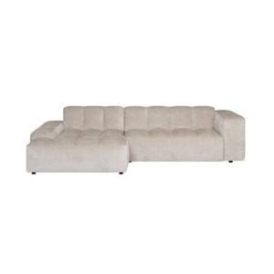 by fonQ Mumble Hoekbank met Chaise Longue Links - Chenille - Beige