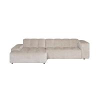 by fonQ Mumble Hoekbank met Chaise Longue Links - Chenille - Beige