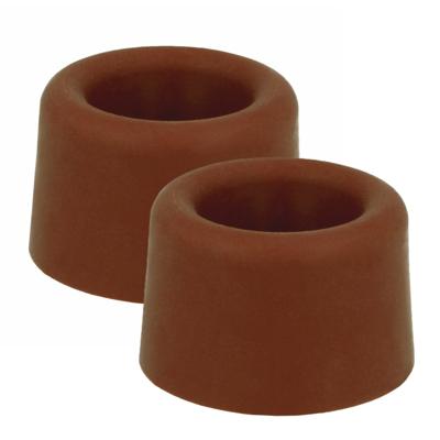 Benson Deurbuffers / deurstoppers rubbers - 2x - bruin - 23 x 23 mm - met schroefbevestiging