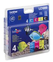 Brother inktcartridge, 400 pagina's, OEM LC-1000VALBP, 4 kleuren