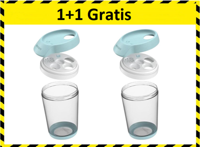 keeeper bruni voorraadbus - Rond 2,5 liter - Blauw - Transparant 1+1 Gratis