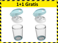 keeeper bruni voorraadbus - Rond 2,5 liter - Blauw - Transparant 1+1 Gratis keeeper bruni voorraadbus - Rond 2,5 liter - Blauw - Transparant 1+1 Gratis