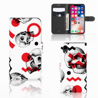 Telefoonhoesje met Naam Apple iPhone Xr Skull Red