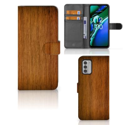 Nokia G42 | Book Style Case | Donker Hout Nokia G42 | Book Style Case | Donker Hout