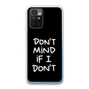 Don't Mind: Xiaomi Redmi 10 Transparant Hoesje