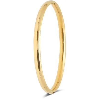 Glow 204.2465 Armband Bangle Ovaal geelgoud 5 mm