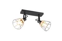 Trio Zwarte plafondlampJerome design 2-lichts - R86232032