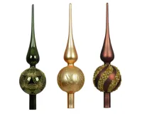 Decoris Piek glas Bruin Groen Goud 31cm