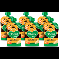 Olvarit Knijpfruit Appel Banaan 6+ Maanden 6 x 100 g bij Jumbo