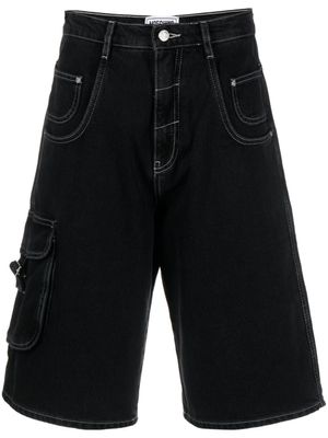 MOSCHINO JEANS bermuda à coutures contrastantes - Noir
