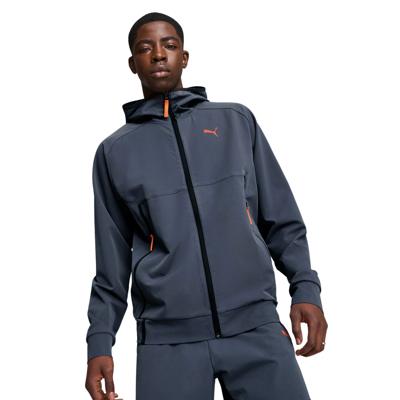 PUMA Pumatech Trainingsjack Woven 2024-2025 Donkergrijs Oranje