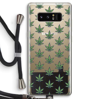 Weed: Samsung Galaxy Note 8 Transparant Hoesje met koord