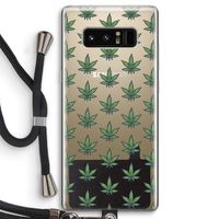 Weed: Samsung Galaxy Note 8 Transparant Hoesje met koord