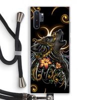 Huilende Wolf: Samsung Galaxy Note 10 Plus Transparant Hoesje met koord