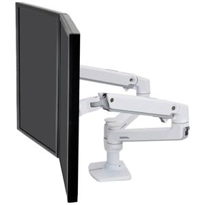 Ergotron LX Dual Arm Side by Side Desk Mount Monitor-tafelbeugel 2-voudig 38,1 cm (15) - 68,6 cm (27) Wit In hoogte verstelbaar, Draaibaar, Kantelbaar,