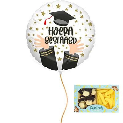 'Ballon 'Hoera Geslaagd' met snoepdoosje 'You did it'' kopen? | FOR YOU GIFTS