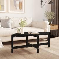 Salontafel 118x63x45 cm massief grenenhout zwart - thumbnail