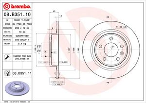 Remschijf BREMBO, Remschijftype: Massief, u.a. für Opel, Vauxhall, Chevrolet