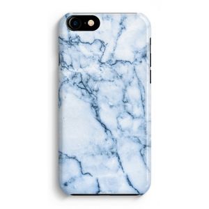 Blauw marmer: iPhone 8 Volledig Geprint Hoesje