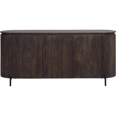 Leen Bakker - Dressoir Vito - Donker - 81x180x43 Cm - Mangohout - Bruin