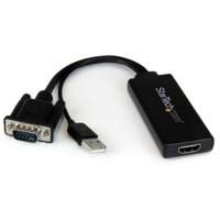 Adapter HDMI naar VGA Startech VGA2HDU Zwart
