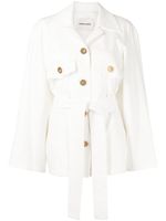 Low Classic veste boutonnée à taille ceinturée - Blanc