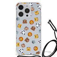 Doorzichtige Silicone Hoesje voor iPhone 14 Pro Max Dieren Emojis