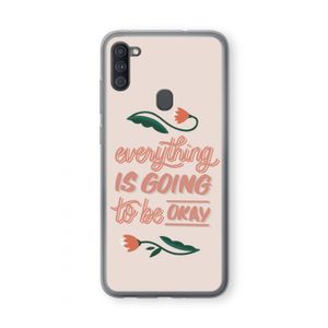 Optimistic flower girl: Samsung Galaxy A11 Transparant Hoesje