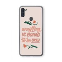 Optimistic flower girl: Samsung Galaxy A11 Transparant Hoesje
