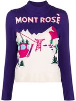 MC2 Saint Barth pull Mont Rosè en maille intarsia - Violet