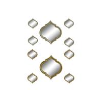 Set spiegels DKD Home Decor Spiegel Gouden Brons Polypropyleen (50 x 3 x 55 cm) (2 pcs)