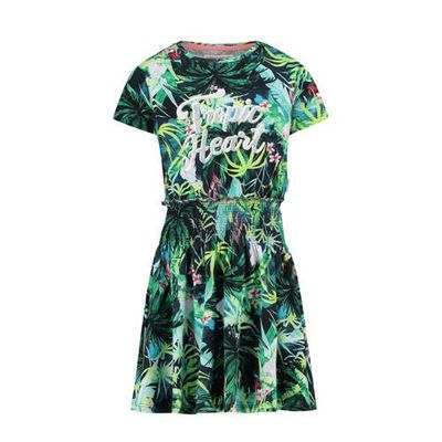 Vingino jurk Pelieke met all over print groen/multicolor Vingino jurk Pelieke met all over print groen/multicolor