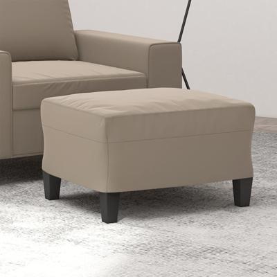Voetenbank 60x50x41 cm microvezelstof taupe
