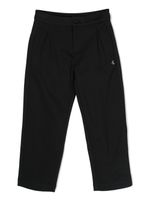 Calvin Klein Kids pantalon droit à patch logo - Noir