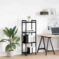 Boekenkast Zwart eiken 40 x 30 x 118 cm Bewerkt hout
