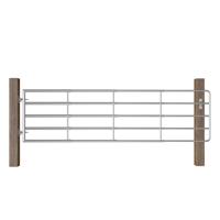 VidaXL Poort met 5 stangen (115-300)x90 cm staal zilverkleurig