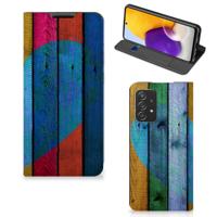 Samsung Galaxy A72 (5G/4G) Book | Wallet Case | Wood Heart - Cadeau voor je Vriend