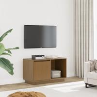 Tv-meubel 74x35x44 cm massief grenenhout honingbruin