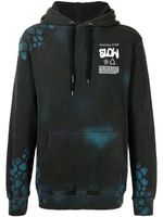 Mauna Kea hoodie à effet taches de peinture - Noir