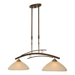 Masterlight Eetkamer hanglamp Bolzano 2-lichts bronsbruin 2936-21-34