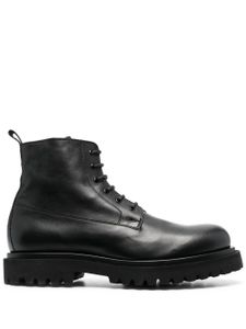 Officine Creative bottines en cuir à lacets - Noir