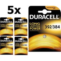 5 Stuks - Duracell 392-384/G3/SR41W 1.5V 41mAh knoopcel batterij - thumbnail