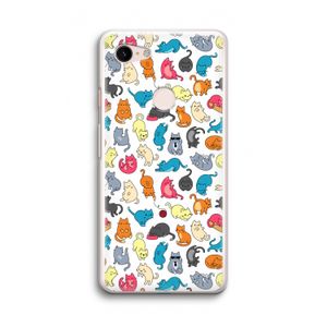 Kleurrijke katten: Google Pixel 3 Transparant Hoesje