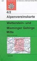 Wandelkaart 4/2 Alpenvereinskarte Wetterstein und Mieminger Gebirge - Mitte | Alpenverein