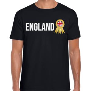 Bellatio Decorations Verkleed shirt voor heren - England - zwart - supporter - themafeest - UK 2XL  -